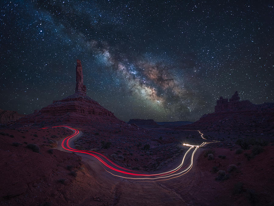 Starry Night In The Red Valley Photograph by Mei Xu - Fine Art America