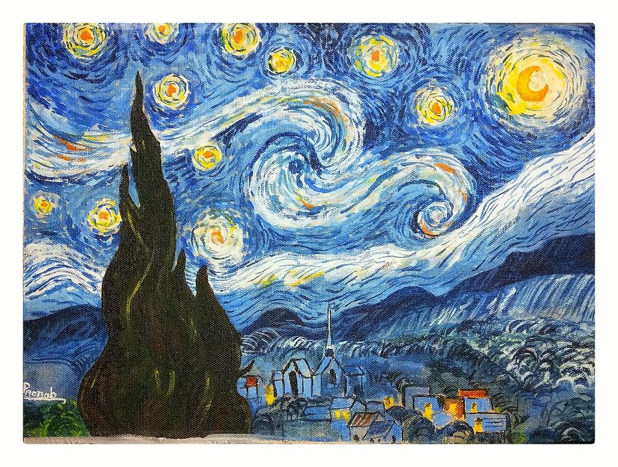 Starry Night Drawing by Pranab Malakar - Fine Art America