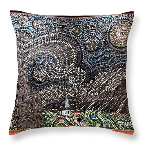 Czappa Sculpture - Starry Starry Night pillow by Bill Czappa