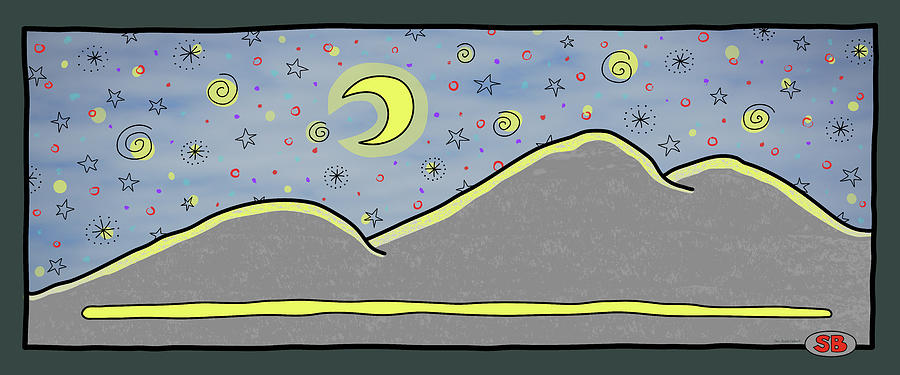 Stars Digital Art - Starry Starry Night by Susan Bird Artwork Stars Digital Art - Starry Starry Night by Susan Bird Artwork