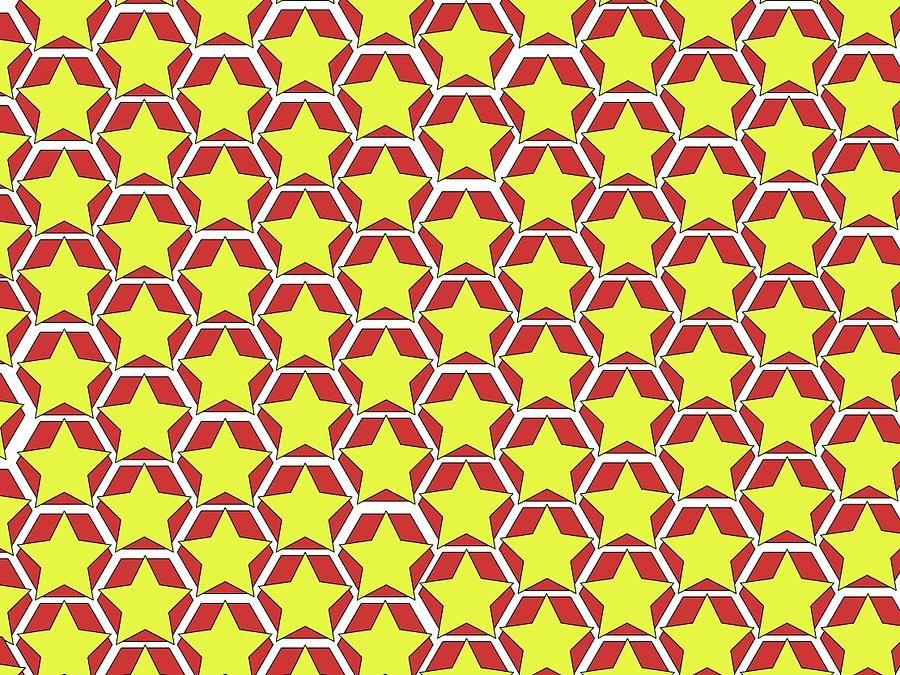 Stars and hexagons red by Andrew Williams Stars and hexagons red by Andrew Williams