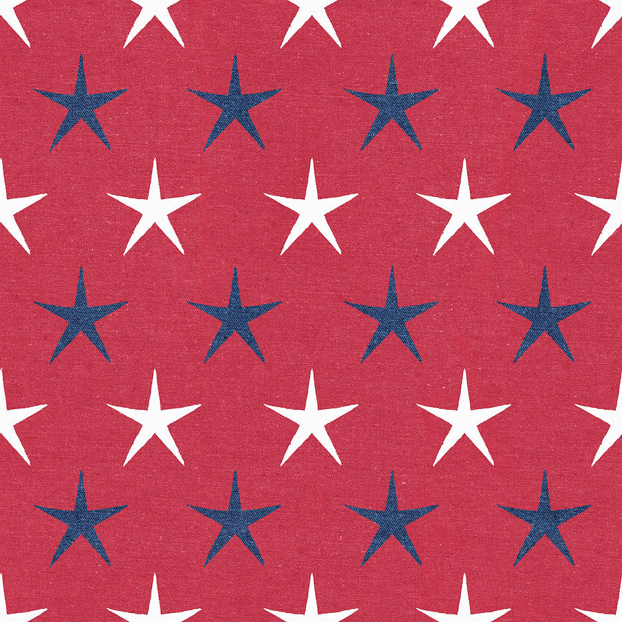 Independence Day Painting - Stars And Stripes Dark Pattern Ixa by Beth Grove
