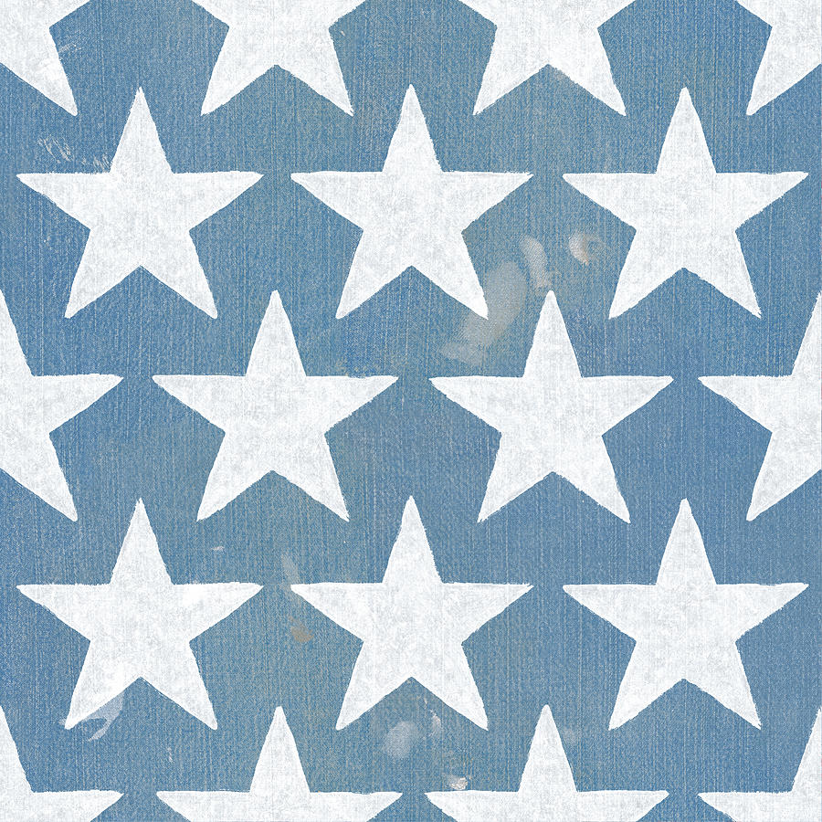 Independence Day Painting - Stars And Stripes Dark Pattern V by Beth Grove