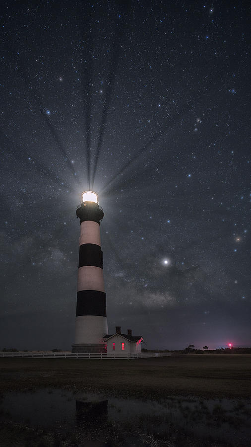 Stars Of Bodie Light  Photograph by Robert Fawcett