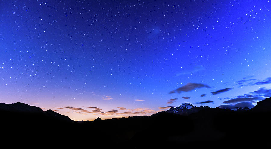 Stars Over Mountains Photograph by Lightkey