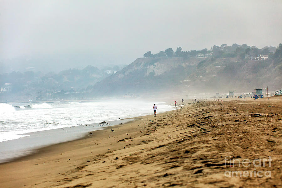 Start of a New Day at Santa Monica Beach Photograph by John Rizzuto