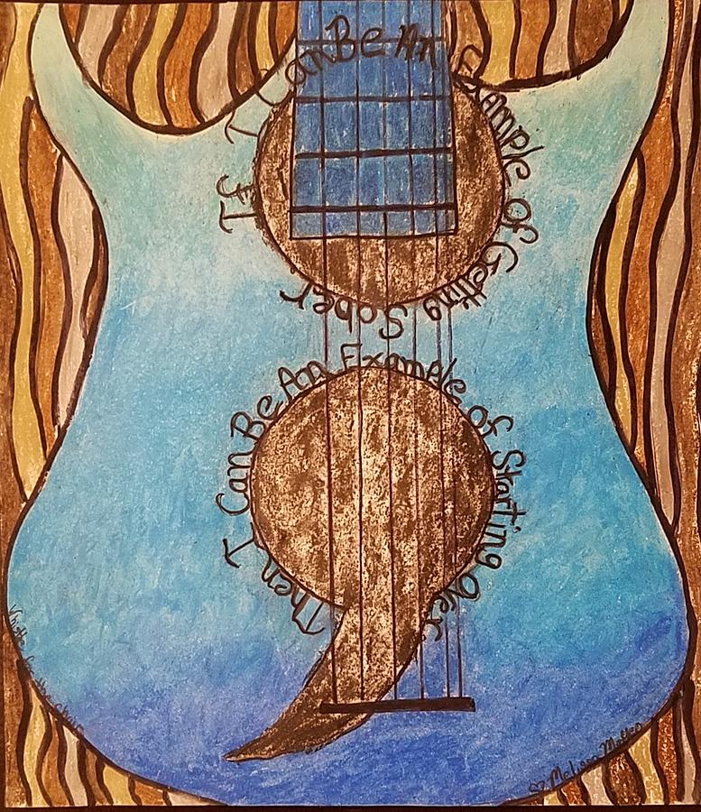 Music Drawing - Starting Over Sober by Melissa Maffeo