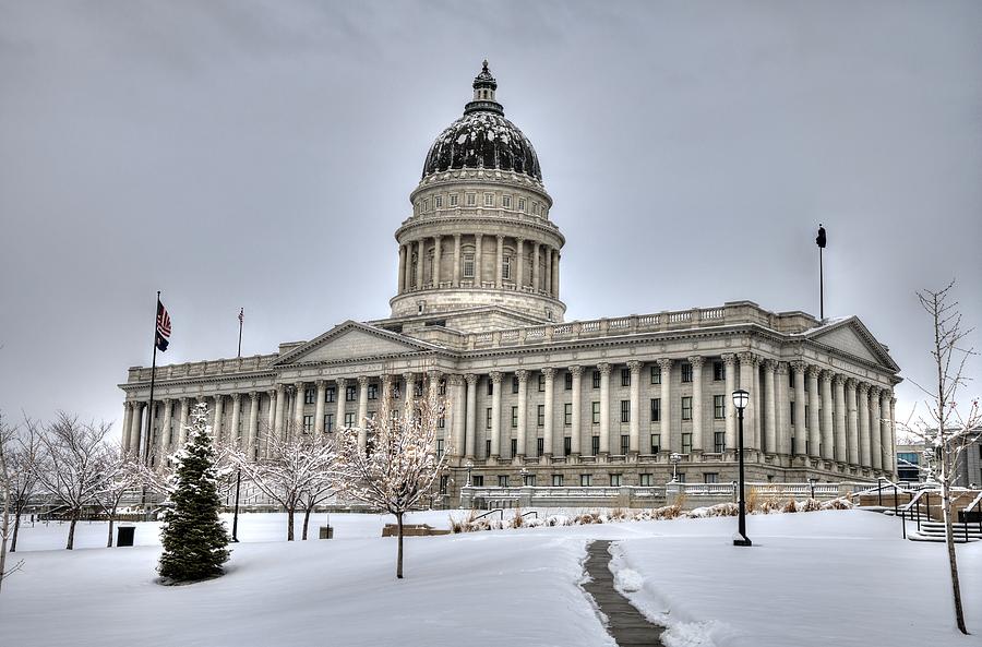 State Capitol Snow Photograph by Michael Morse