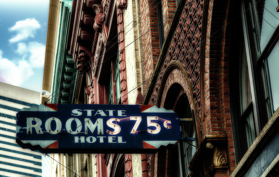 State Hotel Rooms 75 Cents Photograph by Darryl Brooks
