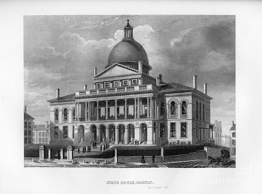 State House, Boston, Massachusetts Drawing by Print Collector State House, Boston, Massachusetts Drawing by Print Collector