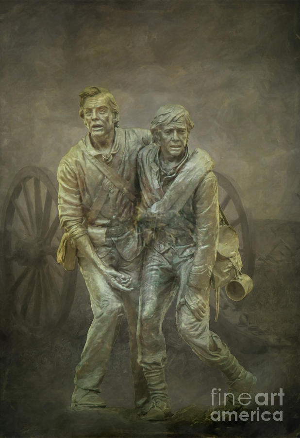 State of Maryland Monument Gettysburg Two Digital Art by Randy Steele
