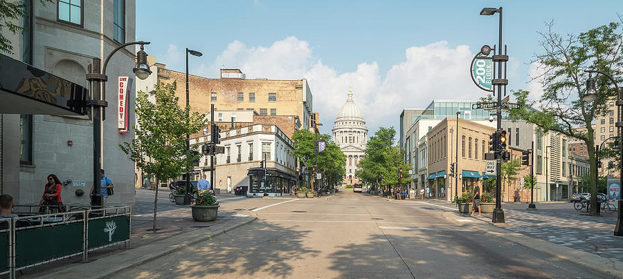 State Street With Wisconsin State Photograph by Panoramic Images | Fine ...