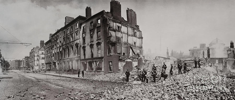 State Workers On Bombed Building Site Photograph by Bettmann