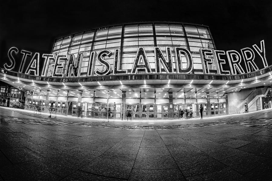 Staten Island Ferry BW Photograph by Susan Candelario