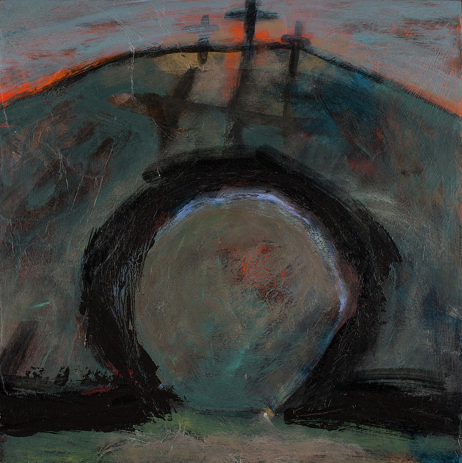 Stations Of The Cross Painting - Station 14 Jesus Entombed by Jen Norton