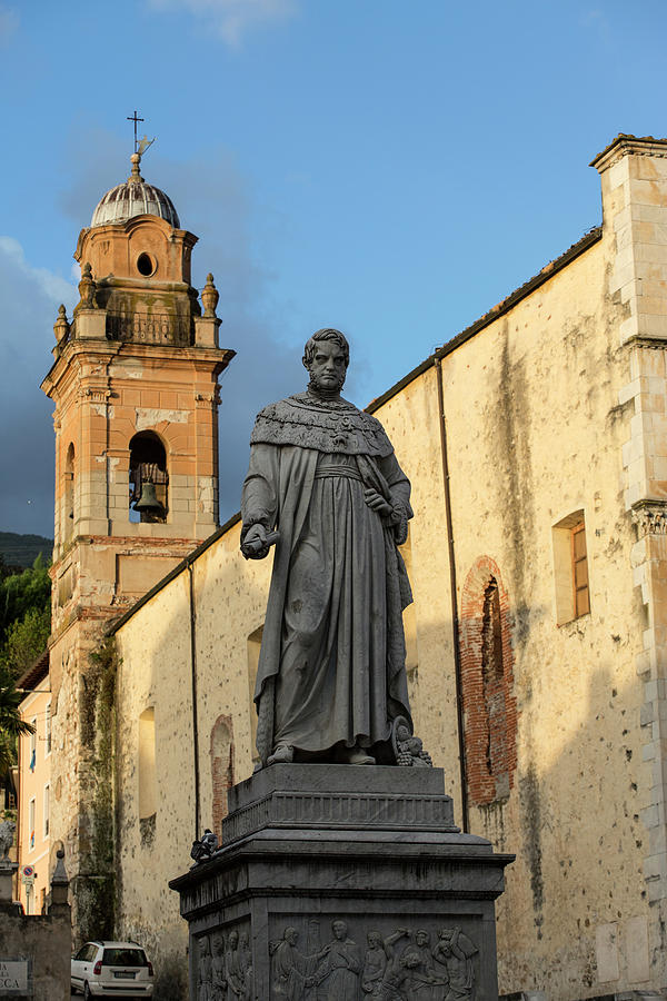 Statue In Town Square, Pietrasanta, Tuscany, Italy Digital Art by Tim E ...