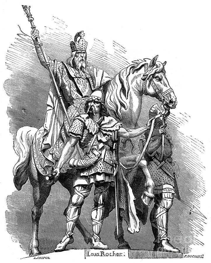 Statue Of Charlemagne, King Drawing by Print Collector