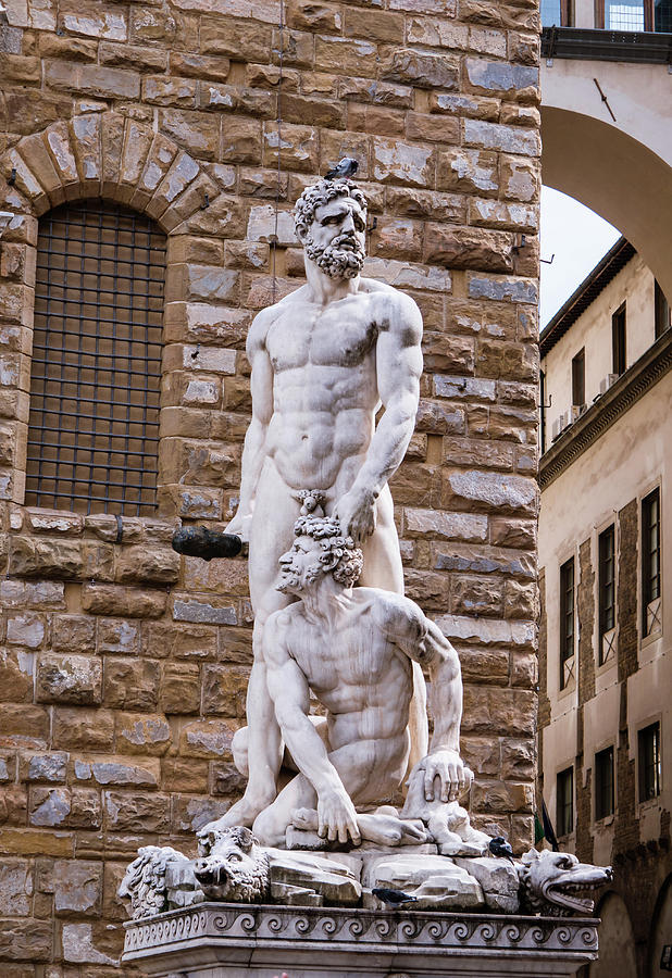 Statue of Hercules and Caco in Florence, Italy Photograph by Tosca Weijers
