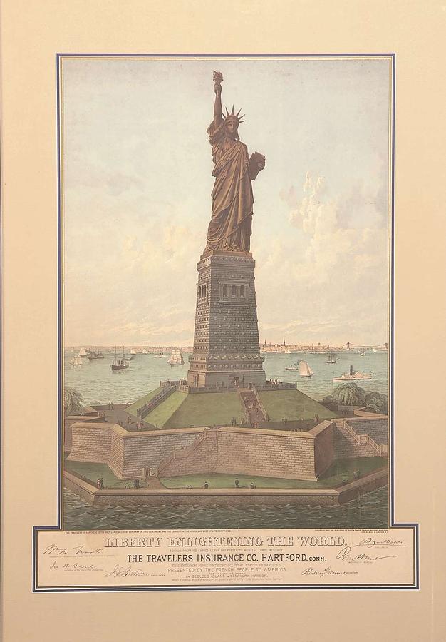 Statue of Liberty 1930's Lithograph Photograph by Redemption Road ...