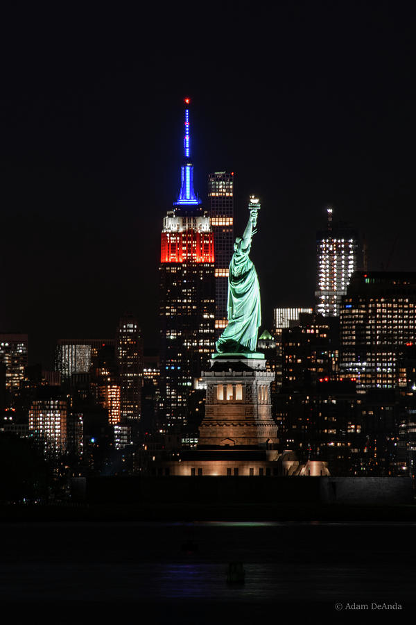 Statue of Liberty and Empire State Building Photograph by Adam DeAnda
