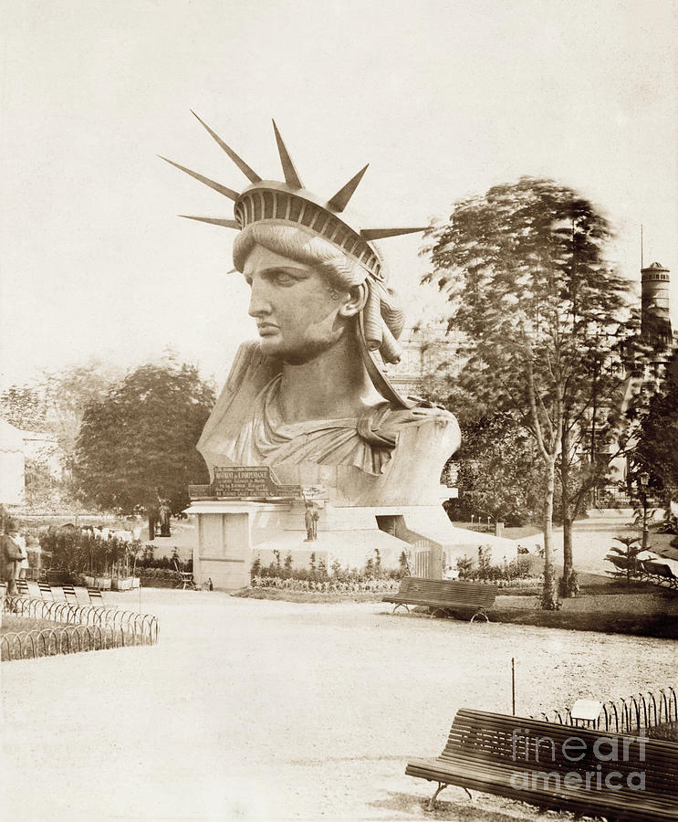 Statue of Liberty Head circa 1882 Photograph by Jon Neidert