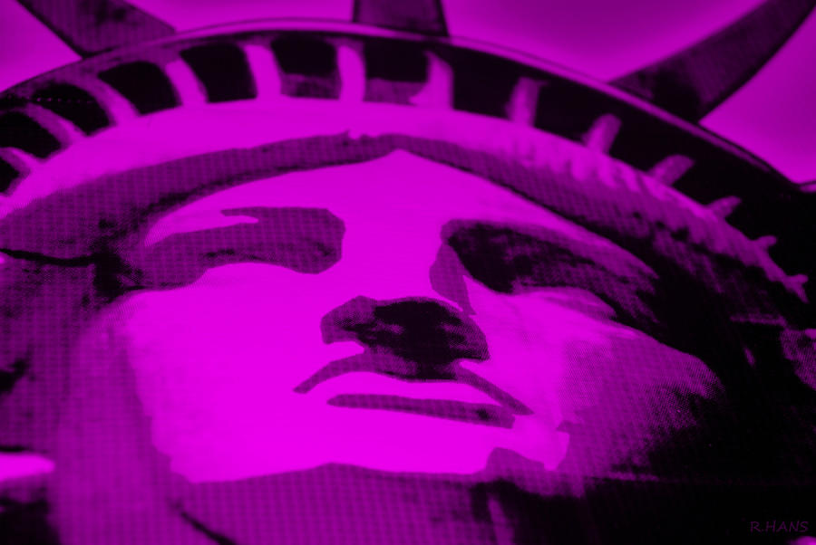 STATUE OF LIBERTY in PURPLE Photograph by Rob Hans