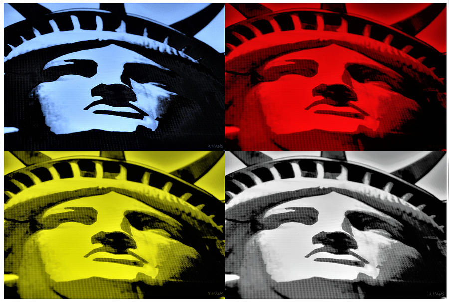 STATUE OF LIBERTY in QUAD COLORS Photograph by Rob Hans