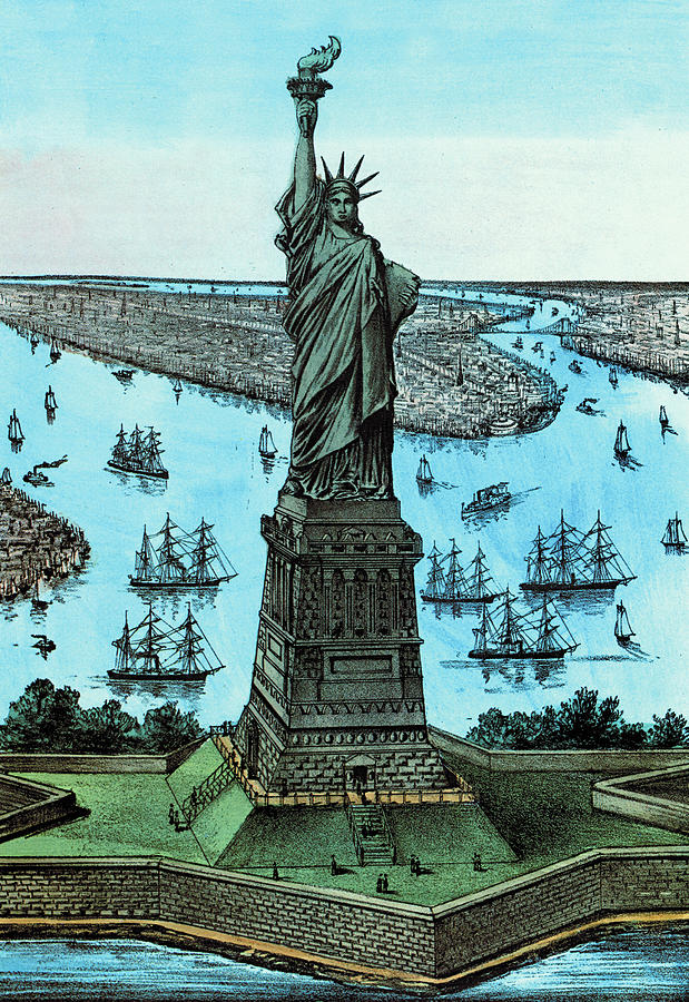 Statue of Liberty Painting by Nathaniel Currier