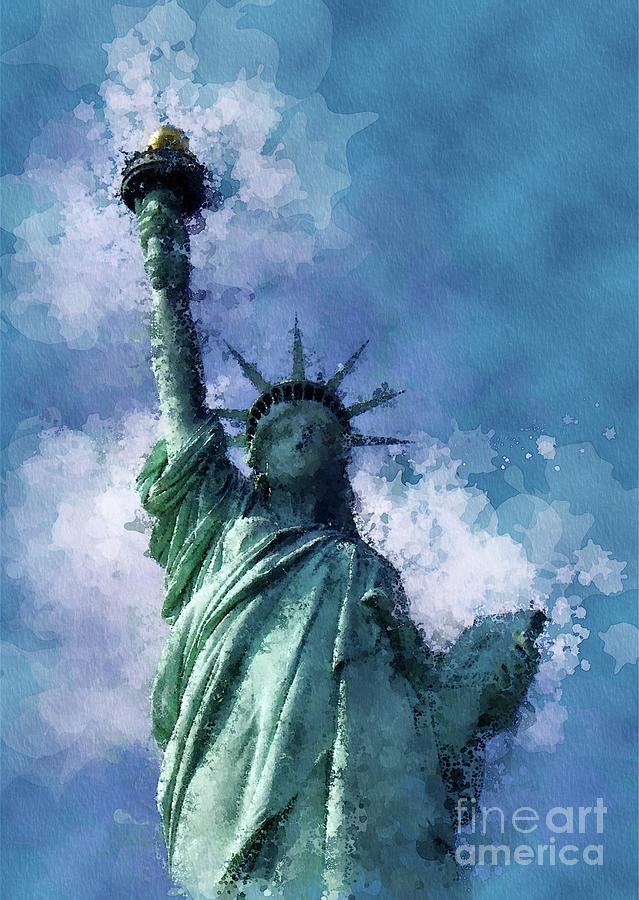 Statue of Liberty, New York Painting by Esoterica Art Agency