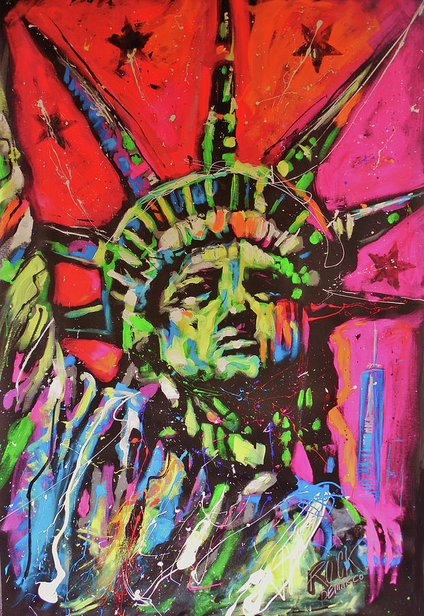 Statue Of Liberty Painting - Statue Of Liberty Painting by Rock Demarco