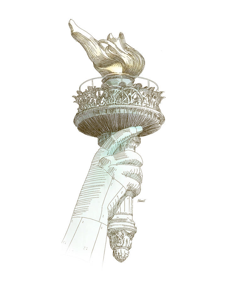 Statue Of Liberty Drawing Clashing Pride