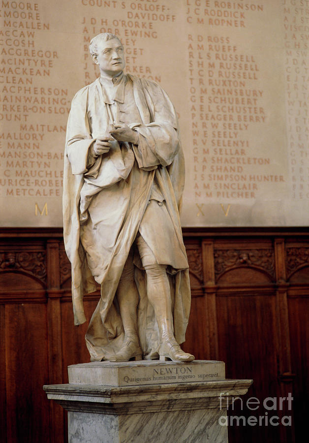 Statue Of Sir Isaac Newton At Cambridge Photograph by Adam Hart-davis/science Photo Library