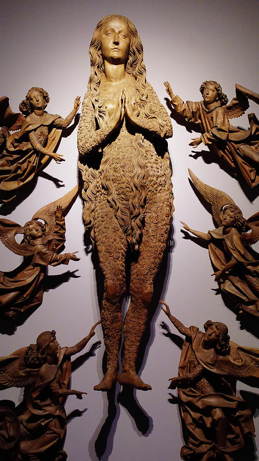 Statue of St Mary Magdelene covered in hair Photograph by Steve Estvanik