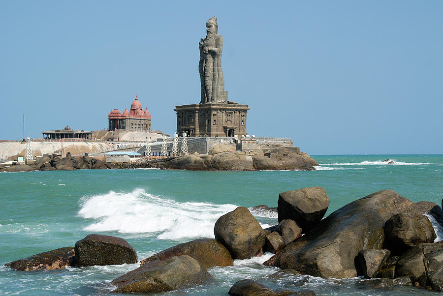 Statue of Thiruvalluvar and Vivekananda Memorial Digital Art by Carol ...