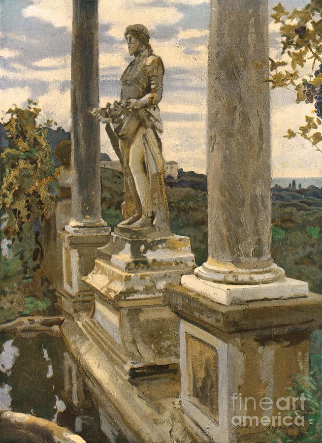 Summer Drawing - Statue Of Vertumnus At Frascati by Print Collector