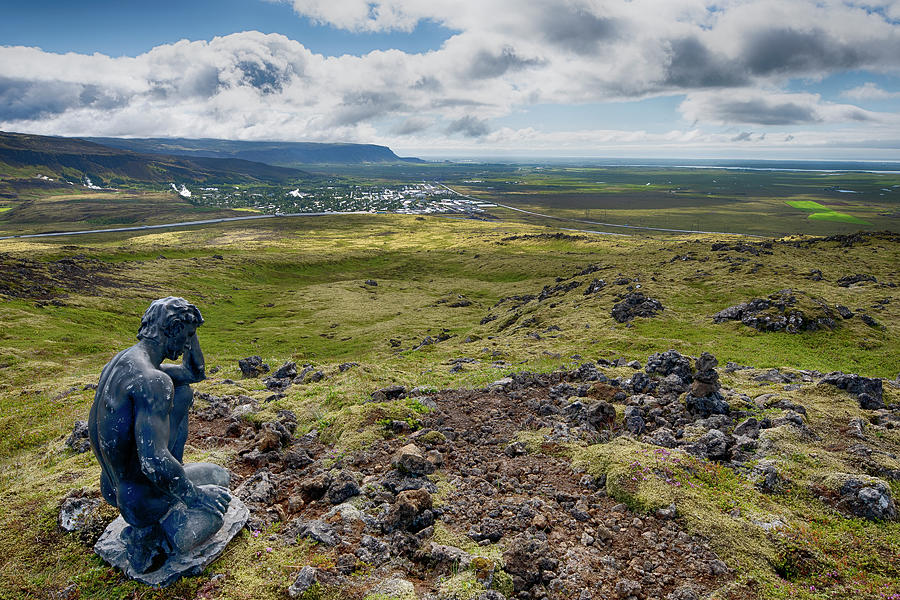 Statue Overlooking Hveragerdi Iceland 6271901 by Rick Veldman Statue Overlooking Hveragerdi Iceland 6271901 by Rick Veldman