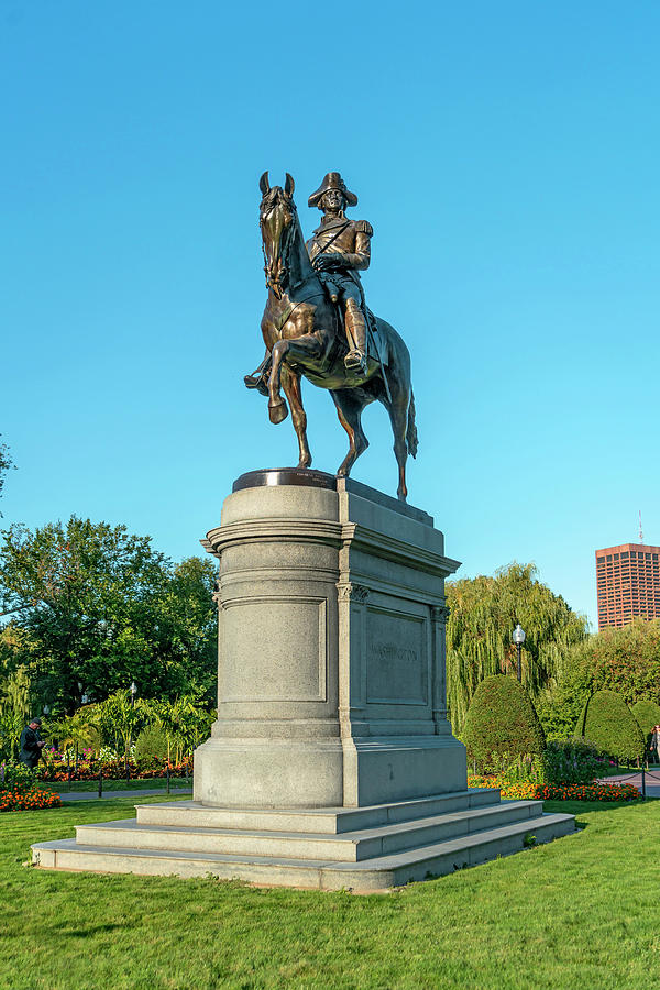 George Washington Digital Art - Statue, Public Garden, Boston, Ma by Laura Zeid