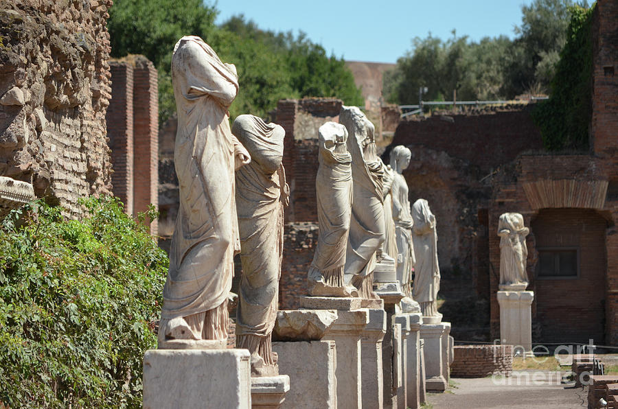 Statue Row House of the Vestal Virgins Roman Forum Rome Italy Photograph by Shawn OBrien