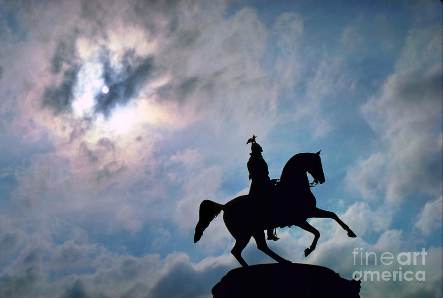 Architecture Photograph - Statue to Peter the Great,  Galloping Horse  by Wernher Krutein