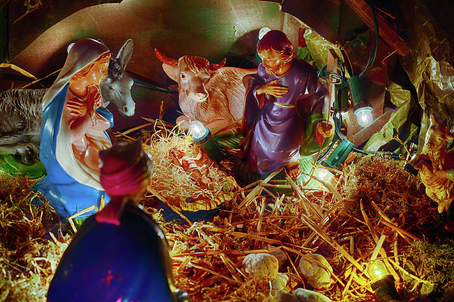 Statues in a Christmas Nativity scene Photograph by Vivida Photo PC