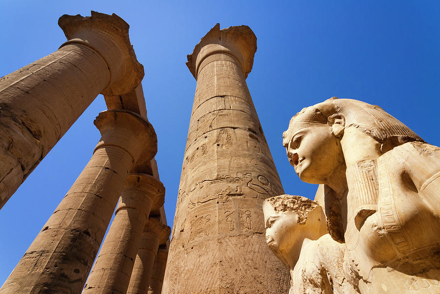 Statues Of Egyptian Pharaohs, Karnak Photograph by Nico Tondini