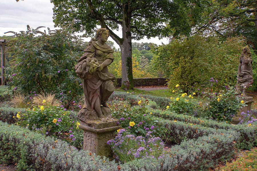 Statues of Rothenburg Castle Garden 2 Photograph by Jenny Rainbow