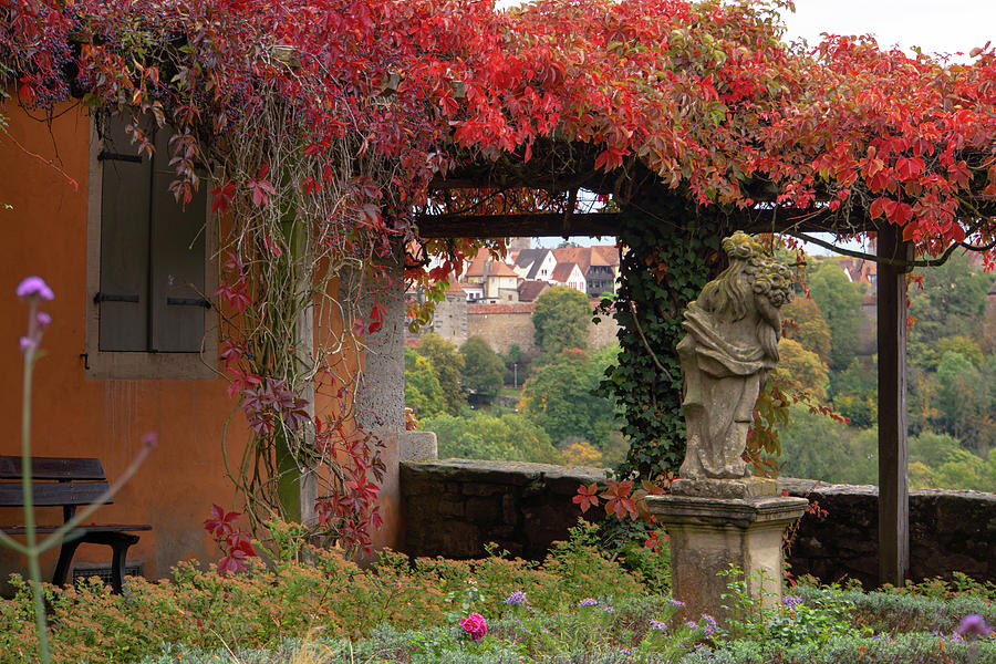Statues of Rothenburg Castle Garden 4 Photograph by Jenny Rainbow