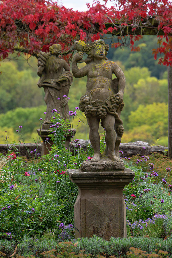 Statues Of Rothenburg Castle Garden Photograph