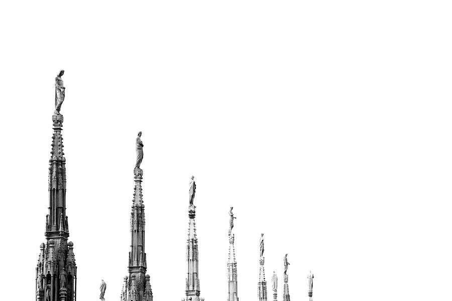 Statues On The Roof Of The Duomo Photograph by Sam Bloomberg-rissman