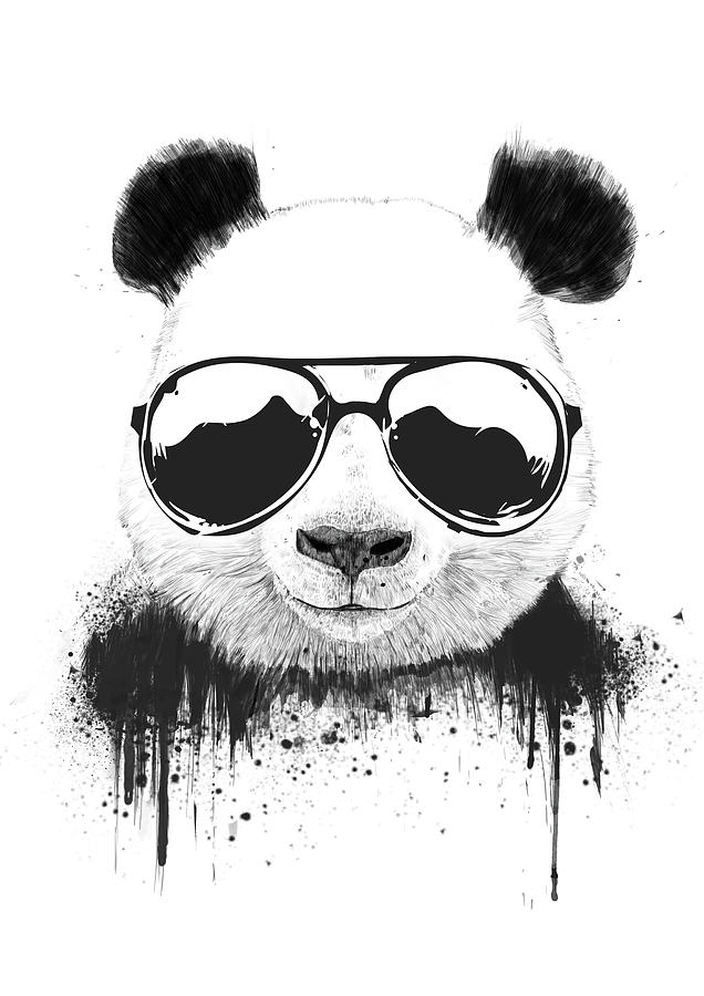 Panda Mixed Media - Stay Cool by Balazs Solti