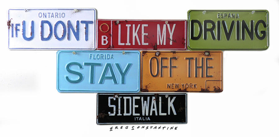 Typography Digital Art - Stay Off The Sidewalk by Gregory Constantine
