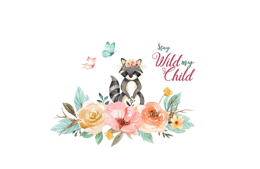 Stay Wild My Child with Raccoon Photograph by Lynn Bauer