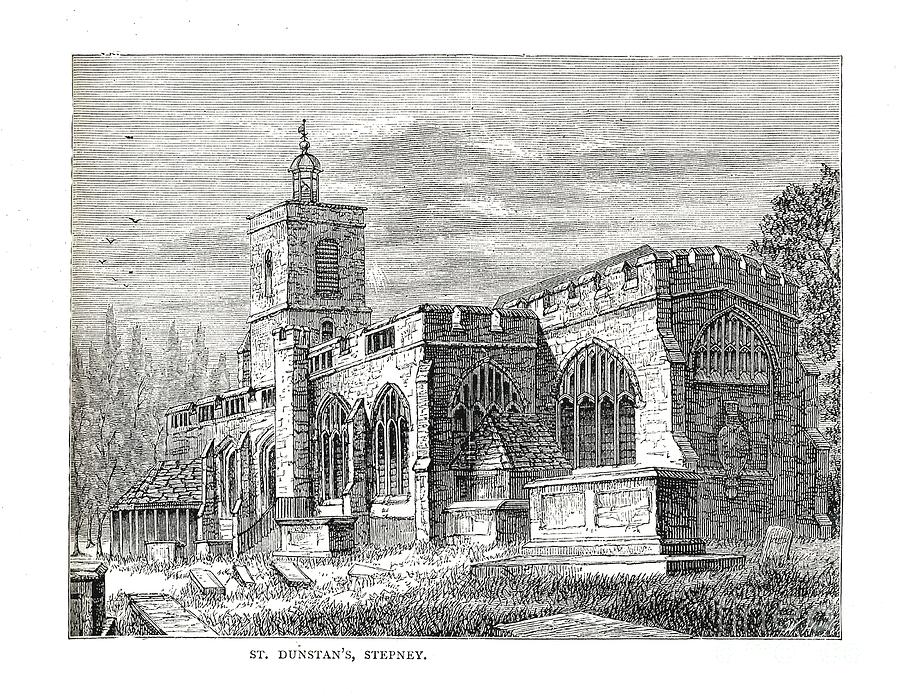 St.dunstans Stepney. From A View Taken Drawing by Print Collector