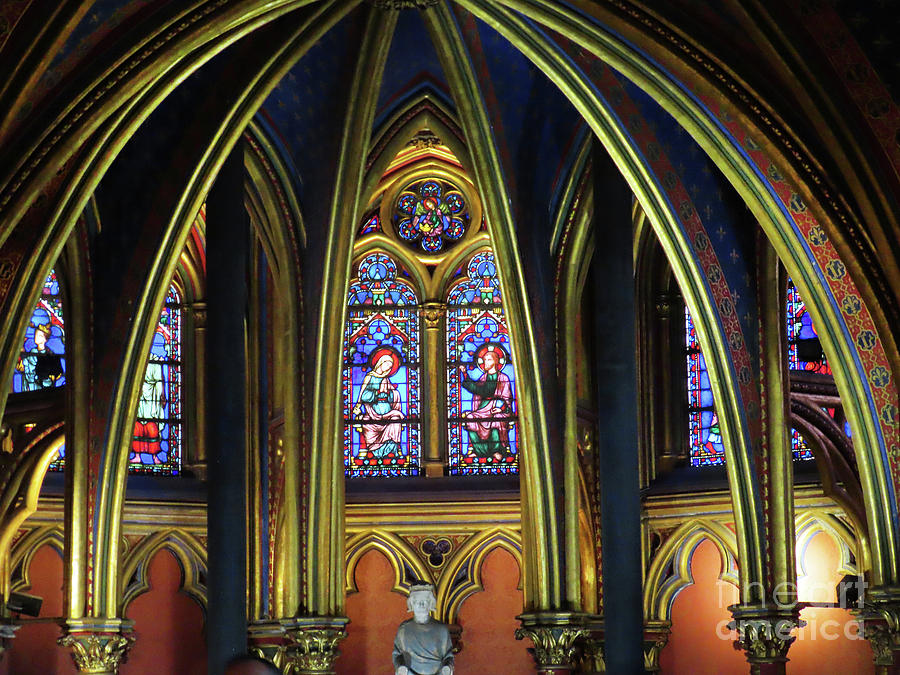 STE-Chapelle Interior of beautiful Historic Church Photograph by Steven Spak